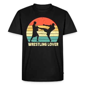 Wrestling Lover Wrestling Wrestling Wrestling - T-shirt Premium bio Homme - noir - Devant - Nico (187cm)