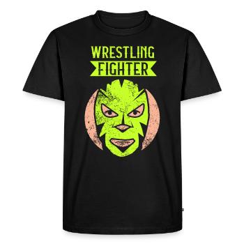 Wrestling Fighter Wrestling Wrestling Wrestling - T-shirt Premium bio Homme - noir - Devant - Nico (187cm)