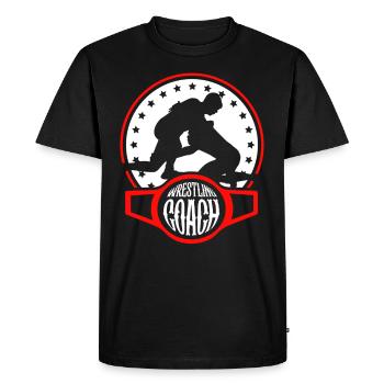 Entraîneur de lutte Lutte Lutteur de lutte - T-shirt Premium bio Homme - noir - Devant - Nico (187cm)