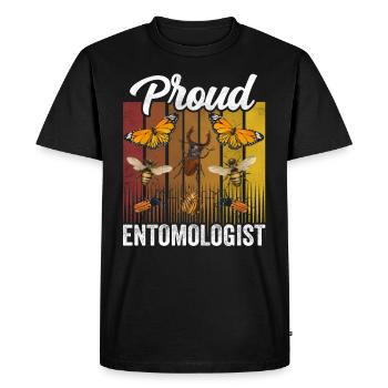 Fier entomologiste Entomologie Insectes Profession - T-shirt Premium bio Homme - noir - Devant - Nico (187cm)