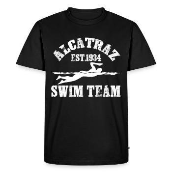 Alcatraz Swimming Team from California - Men's Premium Organic T-Shirt - black - Front - Nico (187cm)