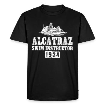 Alcatraz Swimming Inspector San Francisco Bay - Men's Premium Organic T-Shirt - black - Front - Nico (187cm)