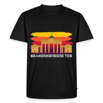 Porte de Brandebourg à Berlin Allemagne - T-shirt Premium bio Homme - noir - Devant - Nico (187cm)