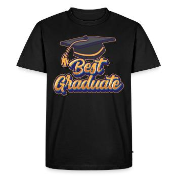 Meilleur diplômé de la fête de remise des diplômes - T-shirt Premium bio Homme - noir - Devant - Nico (187cm)