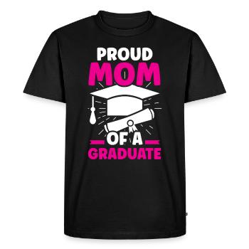 Fière mère d’un diplôme d’études supérieures - T-shirt Premium bio Homme - noir - Devant - Nico (187cm)