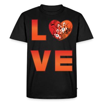 Cat Bear Little Panda Love - Men's Premium Organic T-Shirt - black - Front - Nico (187cm)