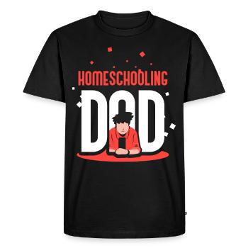 Homeschooling Papa Fête des pères Père Homeschool - T-shirt Premium bio Homme - noir - Devant - Nico (187cm)