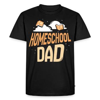 Homeschooling Papa Fête des pères Père Homeschool - T-shirt Premium bio Homme - noir - Devant - Nico (187cm)