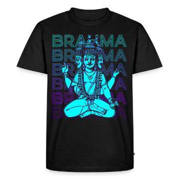 Brahma Ancient God Hindu Mythology Gift - Men's Premium Organic T-Shirt - black - Front - Nico (187cm)