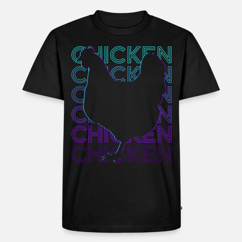 Hähnchen Retro Geschenk - Männer Premium Bio T-Shirt - Schwarz