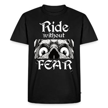 Roulez sans peur! - T-shirt Premium bio Homme - noir - Devant - Nico (187cm)