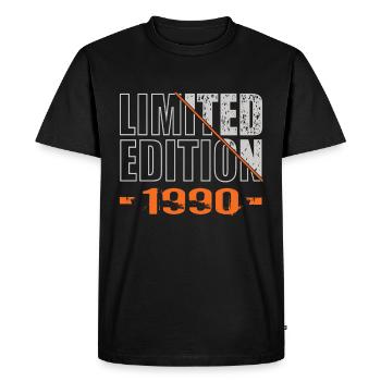 Limited Edition 1990 - Men's Premium Organic T-Shirt - black - Front - Nico (187cm)