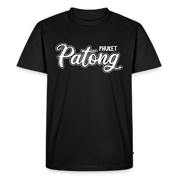 Vintage Thaïlande Asie Coucher de soleil Phuket Patong - T-shirt Premium bio Homme - noir - Devant - Nico (187cm)