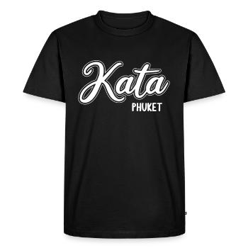 Vintage Thaïlande Asie Coucher de soleil Phuket Kata - T-shirt Premium bio Homme - noir - Devant - Nico (187cm)