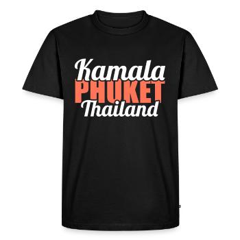 Vintage Thaïlande Asie Coucher de soleil Phuket Kamala - T-shirt Premium bio Homme - noir - Devant - Nico (187cm)