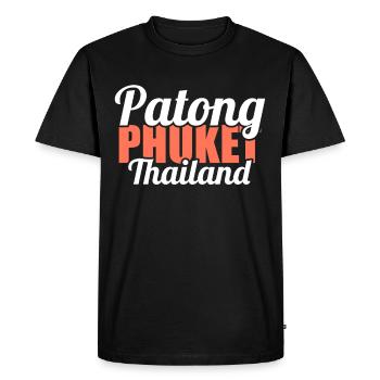 Vintage Thaïlande Asie Coucher de soleil Phuket Patong - T-shirt Premium bio Homme - noir - Devant - Nico (187cm)