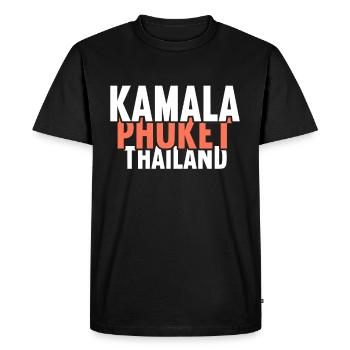 Vintage Thaïlande Asie Coucher de soleil Phuket Kamala - T-shirt Premium bio Homme - noir - Devant - Nico (187cm)