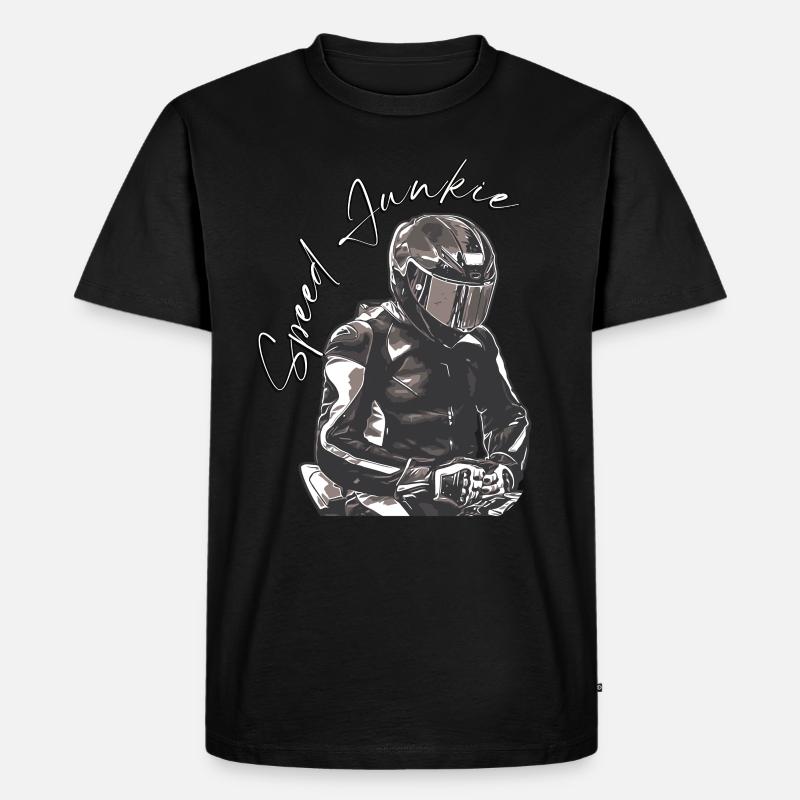 Speed Junkie - Männer Premium Bio T-Shirt - Schwarz