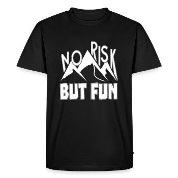 Pas de risque mais amusant - T-shirt Premium bio Homme - noir - Devant - Nico (187cm)