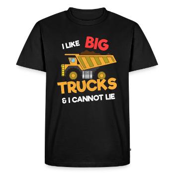 Excavatrice Chantier de construction Ouvrier de la construction Construction Mensonge I Cadeau - T-shirt Premium bio Homme - noir - Devant - Nico (187cm)