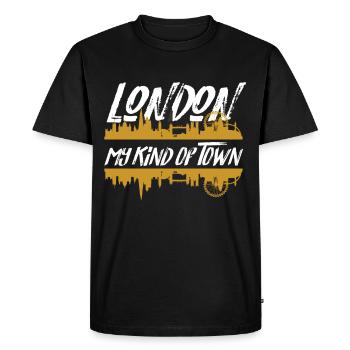 Londres ma ville Big Ben Grande Roue Royaume-Uni Angleterre - T-shirt Premium bio Homme - noir - Devant - Nico (187cm)