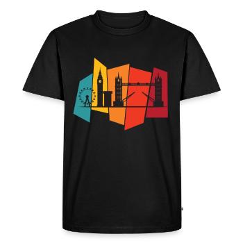 Big Ben Tower Bridge Westminster Londres Angleterre - T-shirt Premium bio Homme - noir - Devant - Nico (187cm)