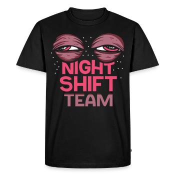 Night Shift Team Night Shift Colleague Work - Men's Premium Organic T-Shirt - black - Front - Nico (187cm)