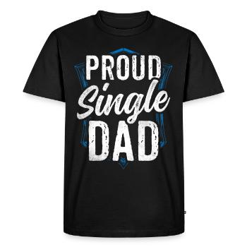 Fier parent seul parent seul parent seul parent - T-shirt Premium bio Homme - noir - Devant - Nico (187cm)