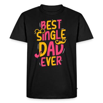Meilleur père célibataire de tous les temps - T-shirt Premium bio Homme - noir - Devant - Nico (187cm)