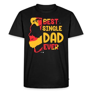 Meilleur père célibataire de tous les temps - T-shirt Premium bio Homme - noir - Devant - Nico (187cm)