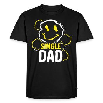 Single Father Daddy Single Parent Dad - Men's Premium Organic T-Shirt - black - Front - Nico (187cm)