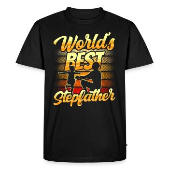 Le meilleur beau-père du monde Beau-père Beau-père Beau-père - T-shirt Premium bio Homme - noir - Devant - Nico (187cm)