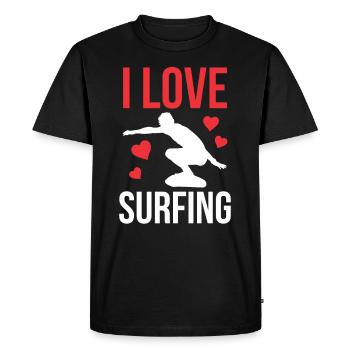 J’adore Surfer Surfer SurfBoard - T-shirt Premium bio Homme - noir - Devant - Nico (187cm)