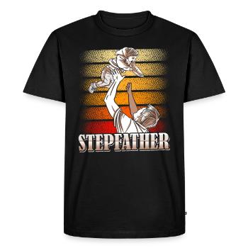 Beau-père Fête des pères Beau-père Beau-père Beau-père Beau-père - T-shirt Premium bio Homme - noir - Devant - Nico (187cm)