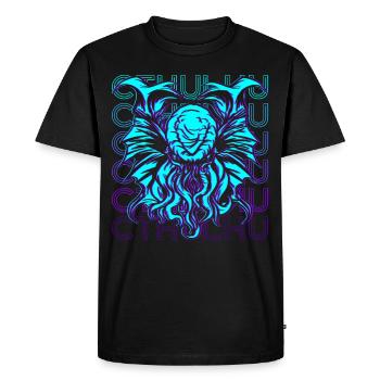 Cthulhu Necronomicon Monster Retro Cadeau - T-shirt Premium bio Homme - noir - Devant - Nico (187cm)