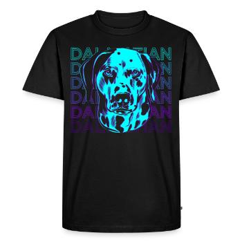 Cadeau rétro dalmate - T-shirt Premium bio Homme - noir - Devant - Nico (187cm)