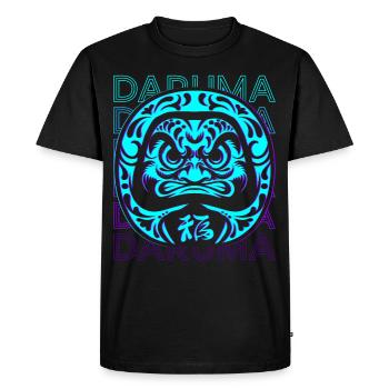 Daruma Doll Poupée Japonaise Rétro Cadeau - T-shirt Premium bio Homme - noir - Devant - Nico (187cm)