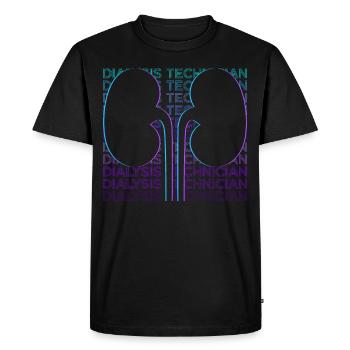 Technicien en dialyse Hémodialyse Technicien en dialyse Ge - T-shirt Premium bio Homme - noir - Devant - Nico (187cm)