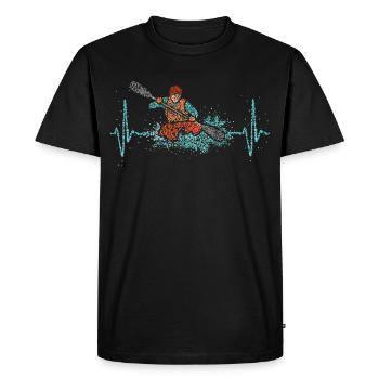 Kayak Kajak Kanufahren Wildwasser Herzschlag - Männer Premium Bio T-Shirt - Schwarz - Vorne - Nico (187cm)