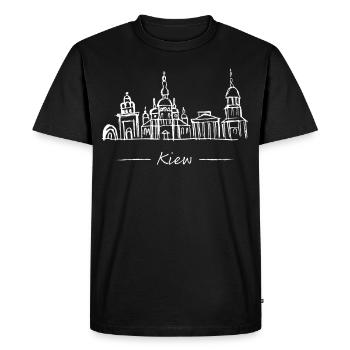 Kiev Skyline Silhouette City Trip Ukraine - T-shirt Premium bio Homme - noir - Devant - Nico (187cm)