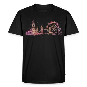 London Skyline Silhouette City Trip London - Men's Premium Organic T-Shirt - black - Front - Nico (187cm)