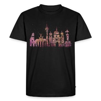 Berlin Skyline Silhouette City Trip Germany - Men's Premium Organic T-Shirt - black - Front - Nico (187cm)