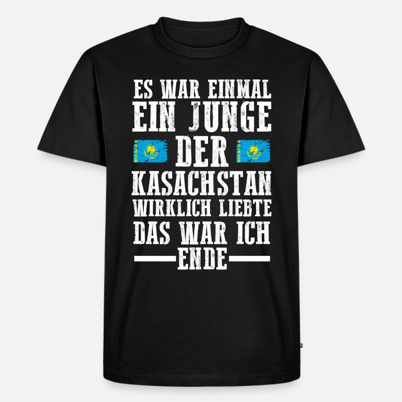 Kasachstan Kasache Kasachisches - Männer Premium Bio T-Shirt - Schwarz