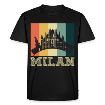 Cathédrale de Milan de Milan Italie - T-shirt Premium bio Homme - noir - Devant - Nico (187cm)