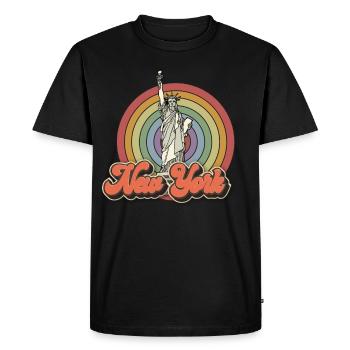 Statue de la Liberté de Big Apple New York NYC - T-shirt Premium bio Homme - noir - Devant - Nico (187cm)