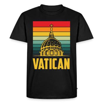 Leadership de l’Église du Vatican Italie Rome - T-shirt Premium bio Homme - noir - Devant - Nico (187cm)