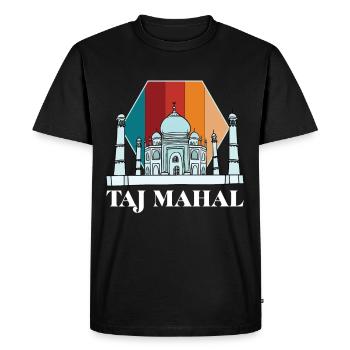 Inde Taj Mahal Palace Asie du Sud Touriste - T-shirt Premium bio Homme - noir - Devant - Nico (187cm)