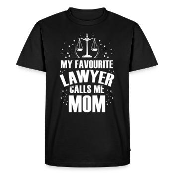 Mon avocat préféré m’appelle maman avocate - T-shirt Premium bio Homme - noir - Devant - Nico (187cm)