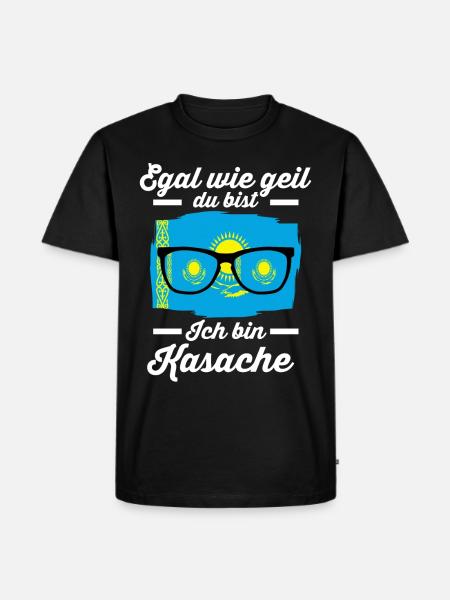 Kasache Kasachisches Kasachstan - Männer Premium Bio T-Shirt - Schwarz