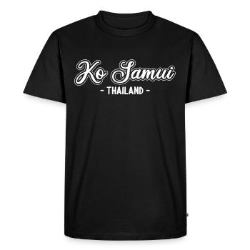Vintage Thaïlande Vacances Asie Coucher de soleil Ko Samui - T-shirt Premium bio Homme - noir - Devant - Nico (187cm)